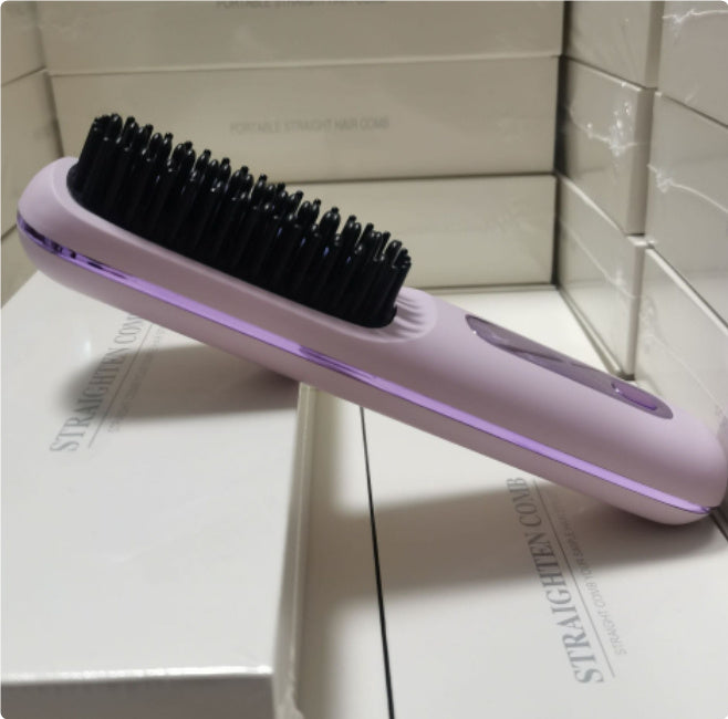 2-in-1 Hair Straightener Brush