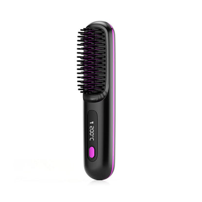 2-in-1 Hair Straightener Brush